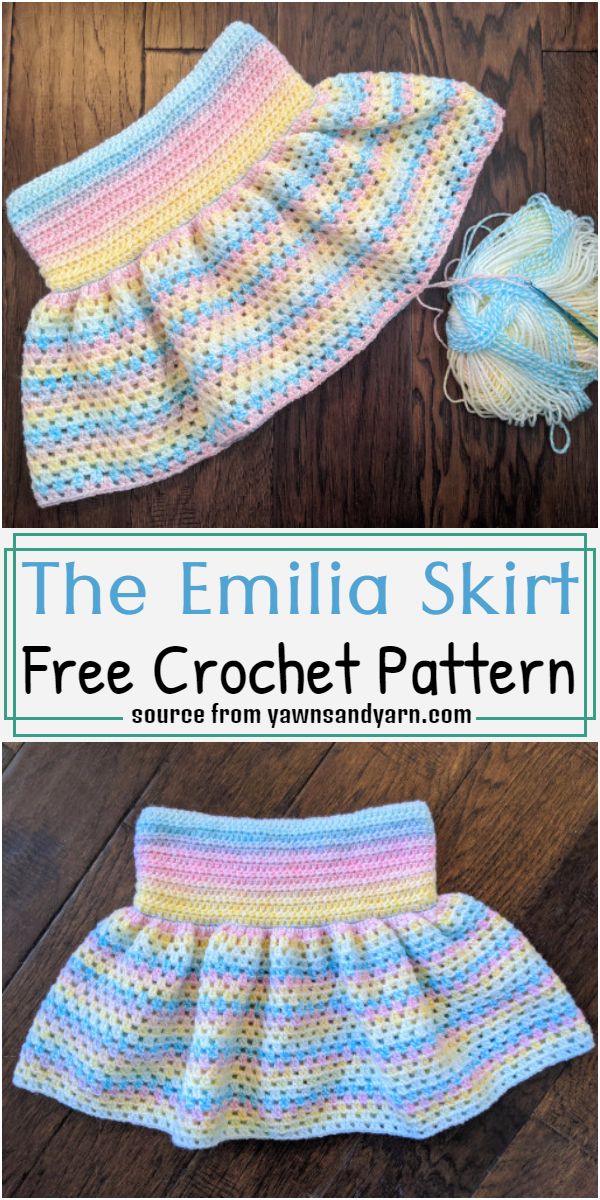 25 Free Crochet Skirt Patterns Long and Short