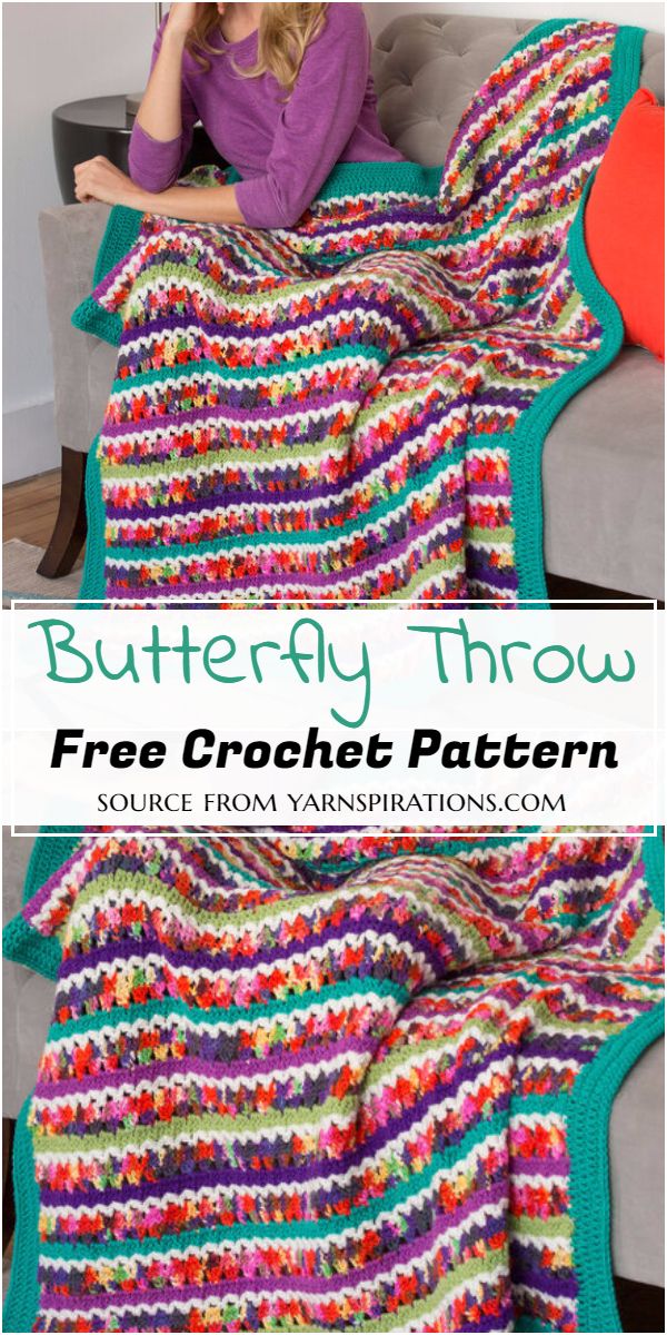 Butterfly Throw Crochet Pattern