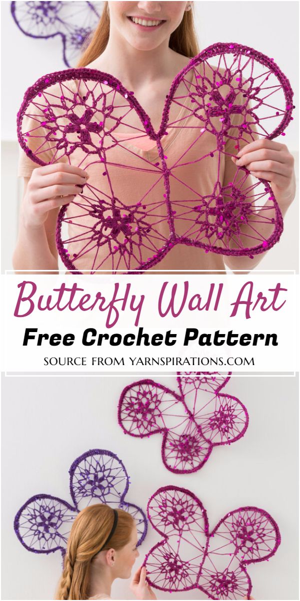 Crochet Butterfly Wall Art Pattern