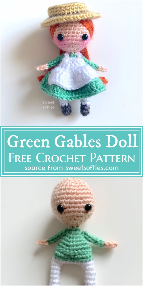 Crochet Green Gables Amigurumi Doll Pattern