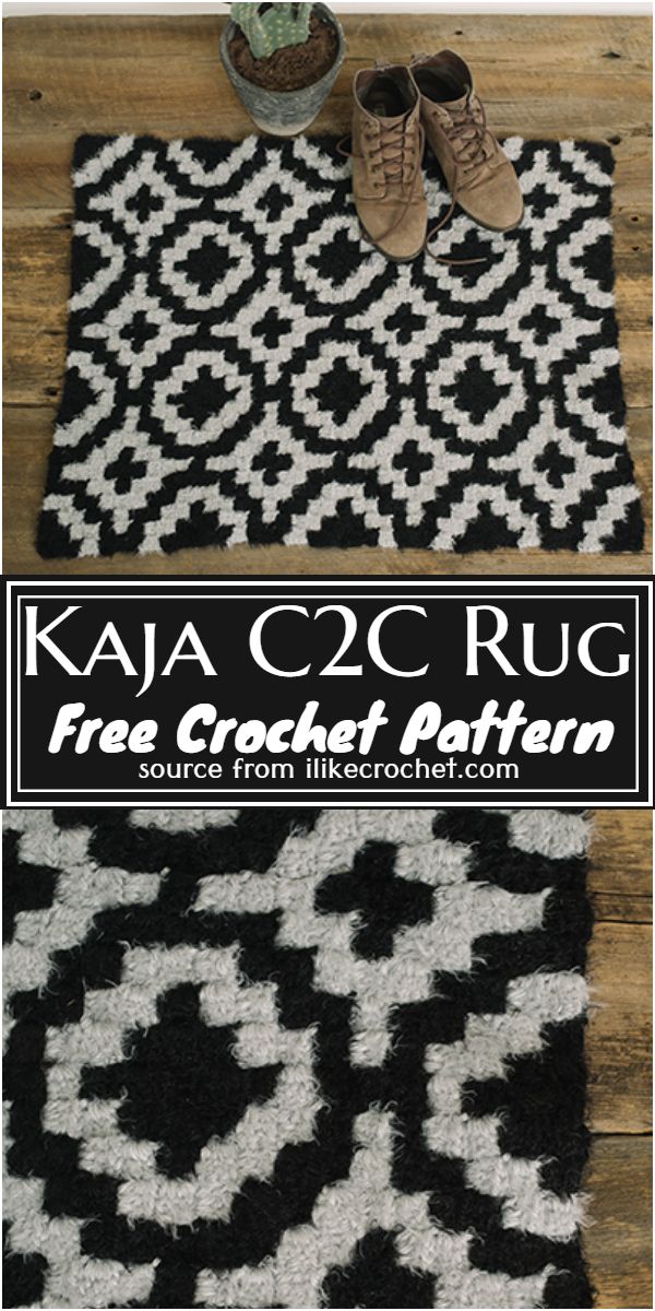 Crochet Kaja C2C Rug Free Pattern