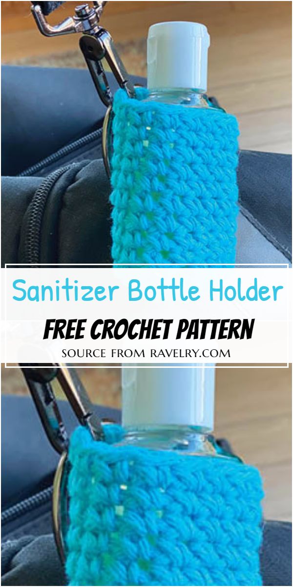 Crochet Sanitizer Bottle Holder Free Pattern