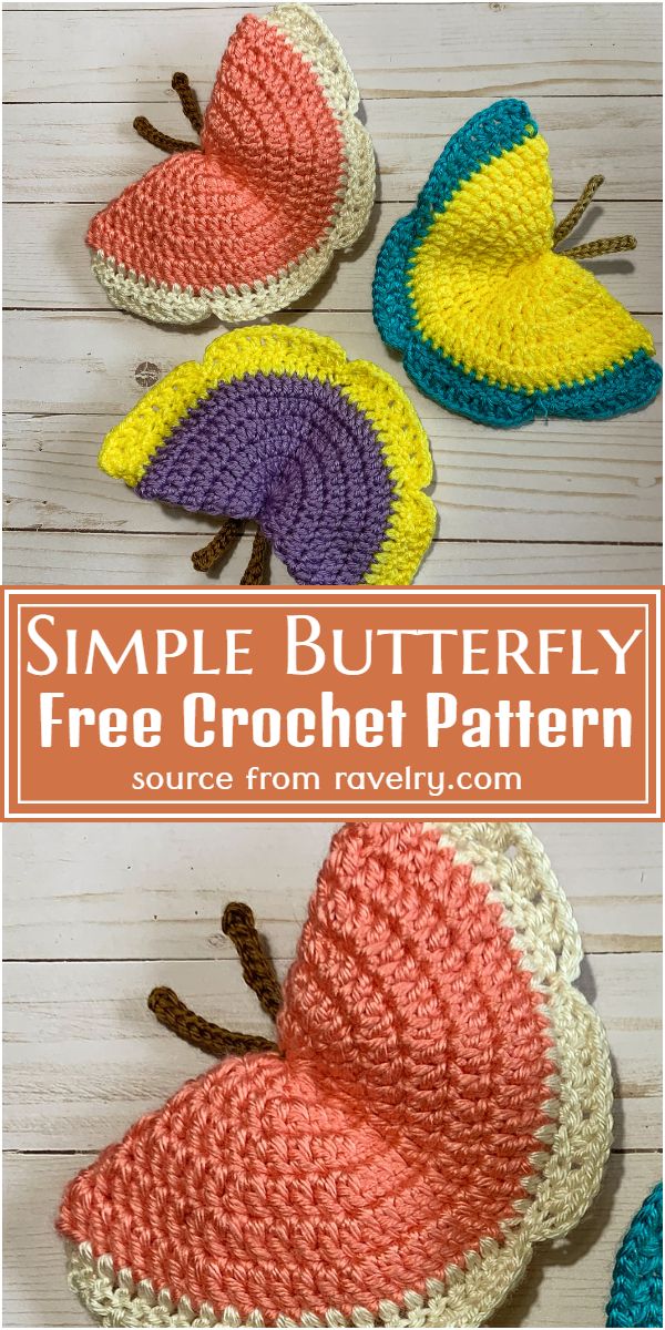 Crochet Simple Butterfly Pattern