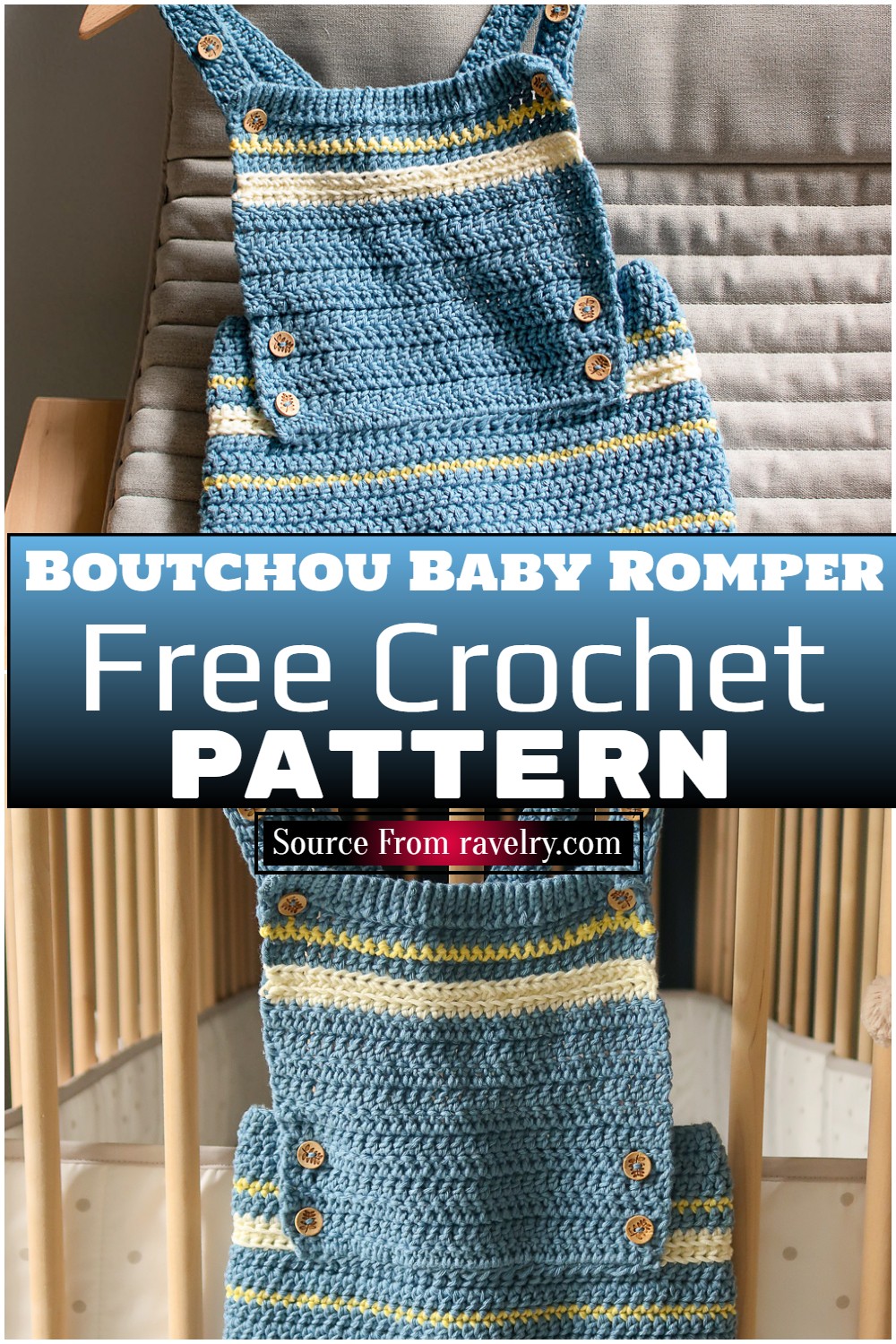 Free Crochet Boutchou Baby Romper ​pattern