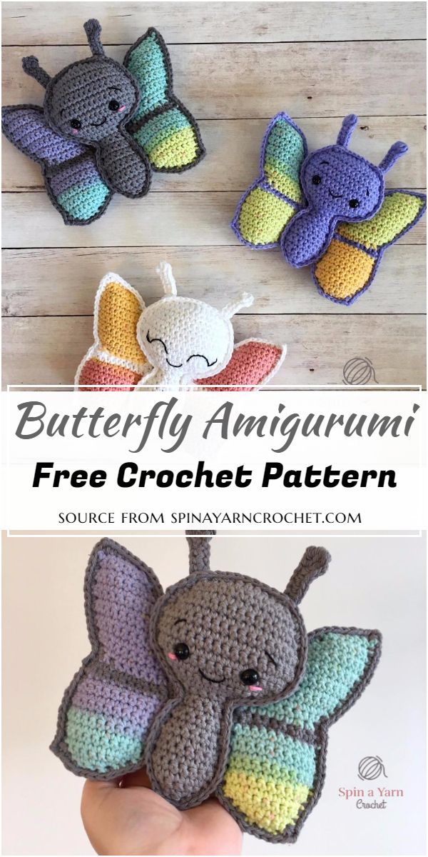 Free Crochet Butterfly Amigurumi Pattern