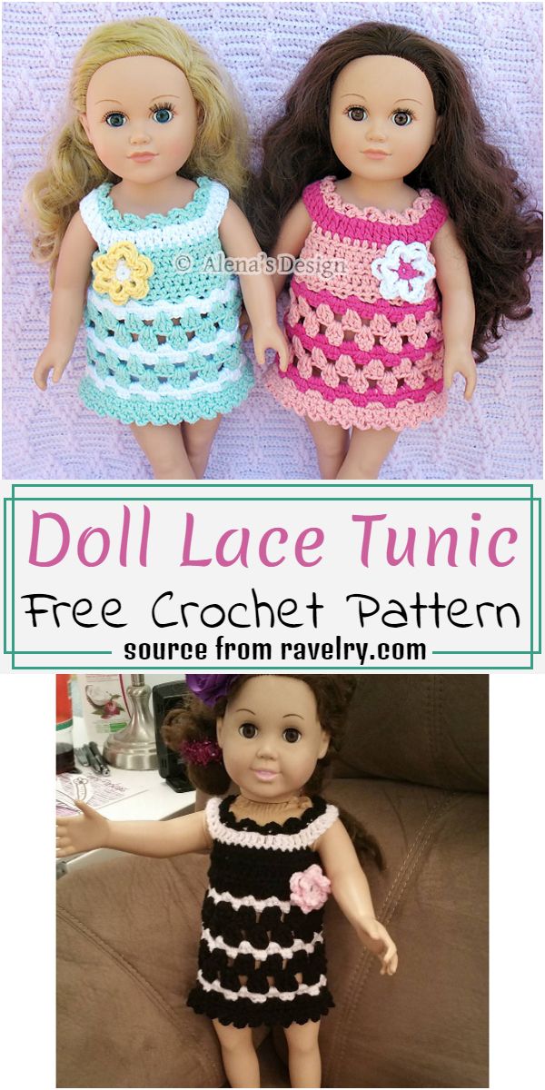 Free Crochet Doll Lace Tunic Pattern