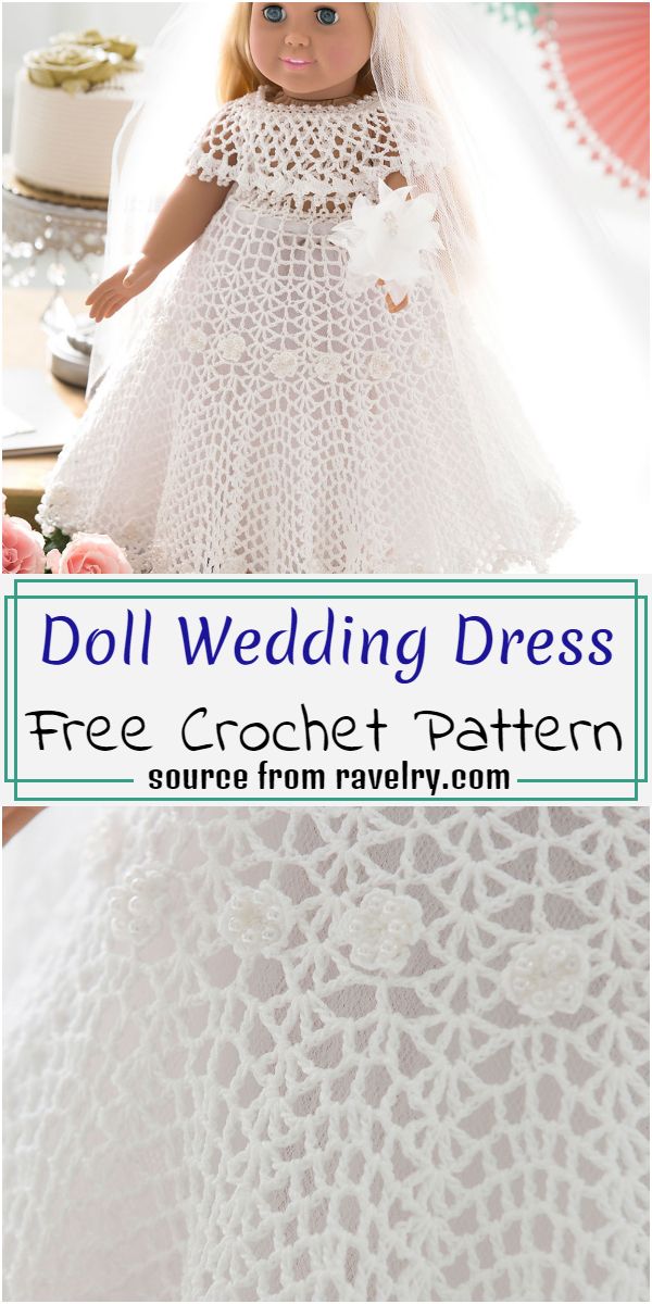 Free Crochet Doll Wedding Dress Pattern