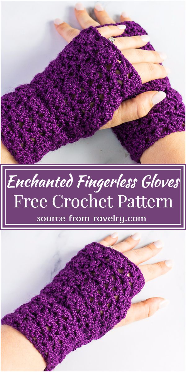 Free Crochet Enchanted Fingerless Gloves Pattern