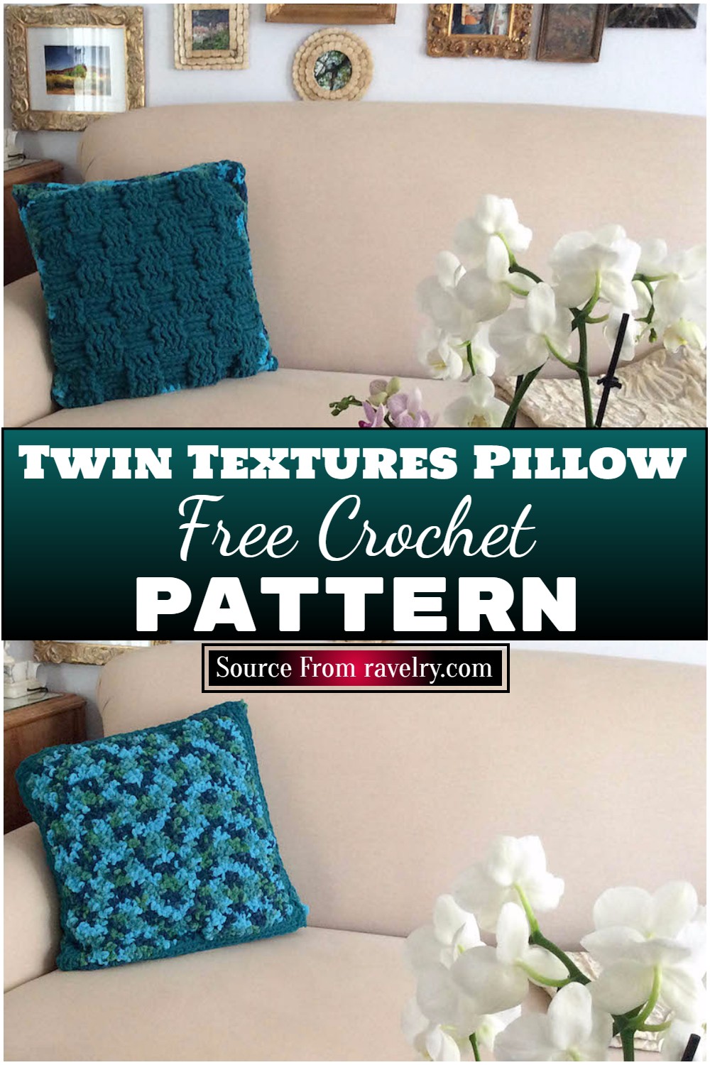 Free Crochet Twin Textures Pillow Pattern