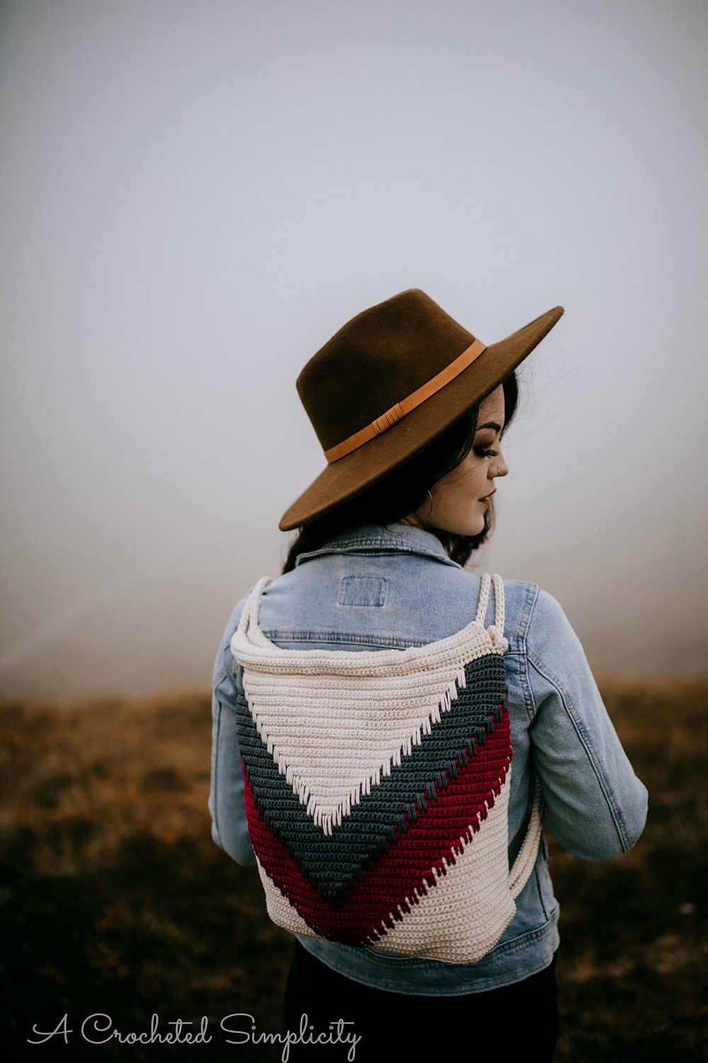 Free Crochet Wanderlust Chevron Backpack ​pattern