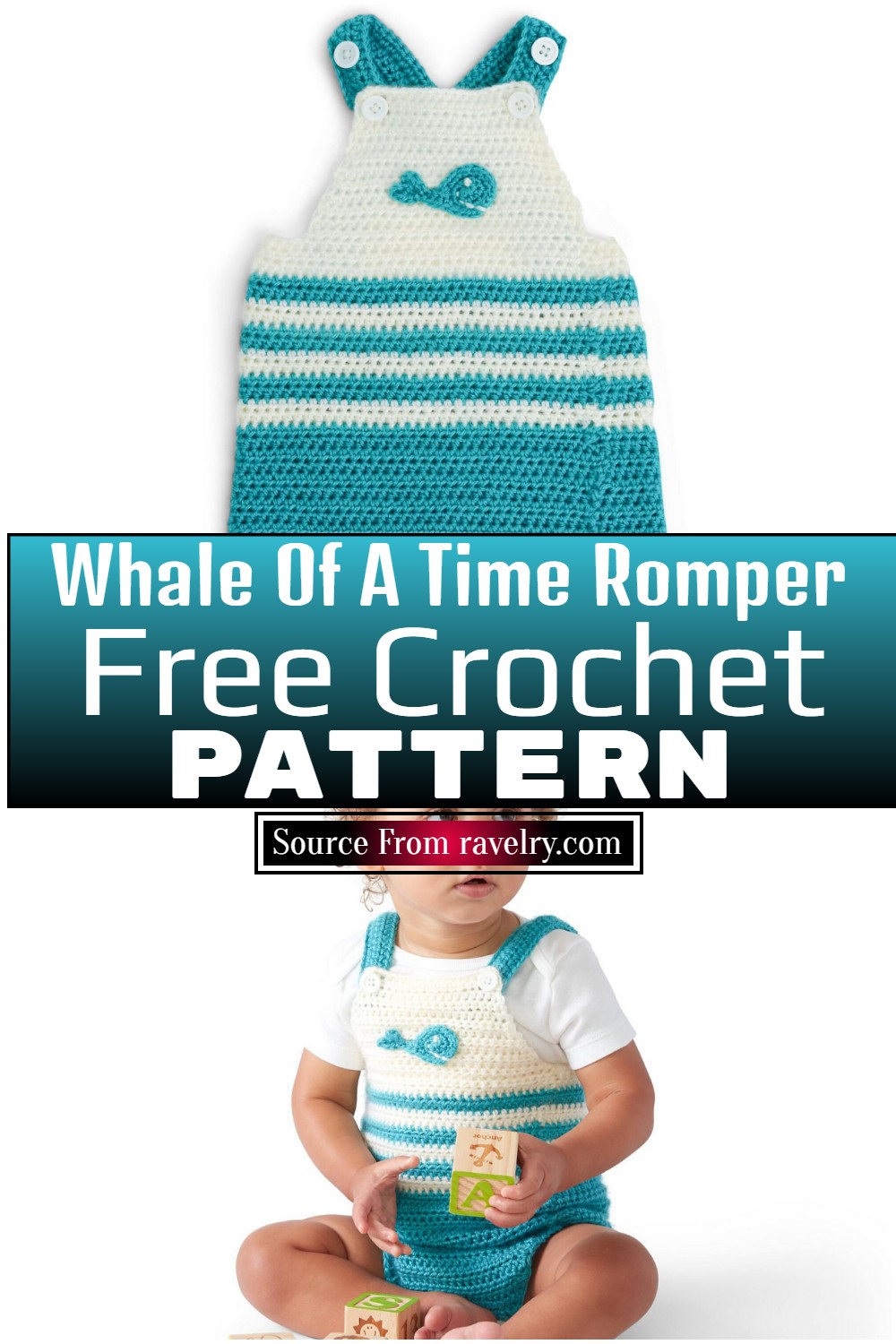 Free Crochet Whale Of A Time Romper ​pattern