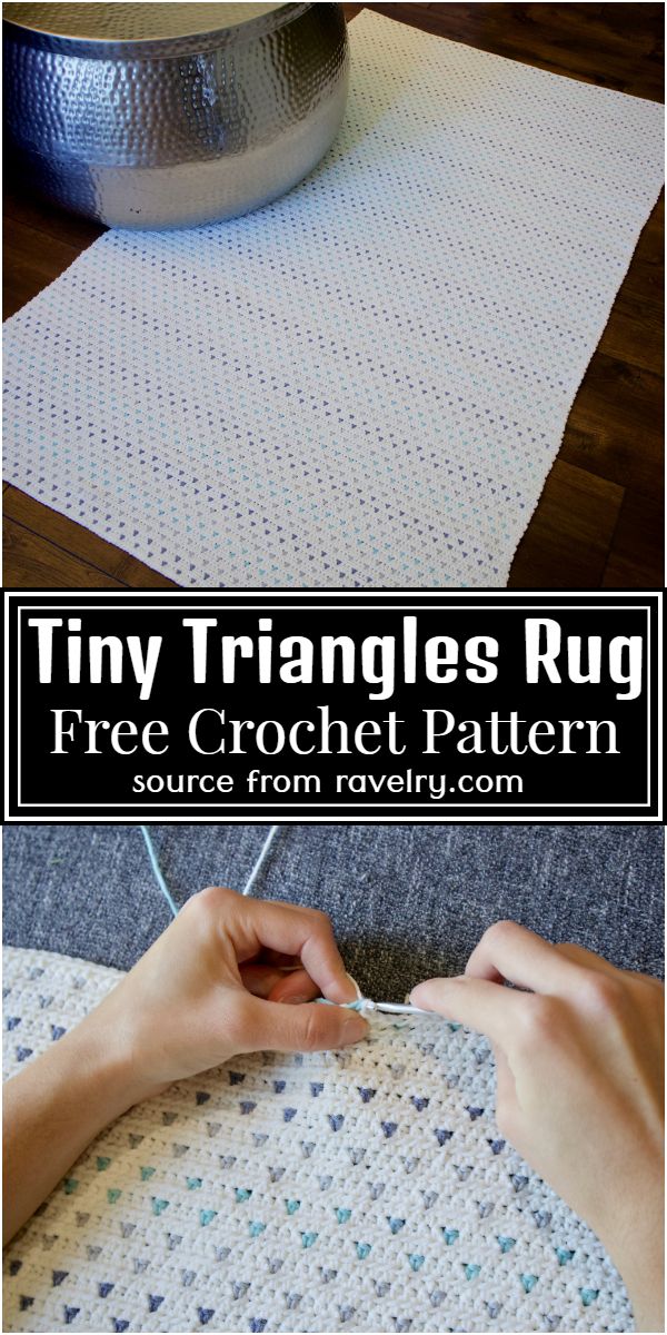 Free Tiny Triangles Crochet Rug Pattern