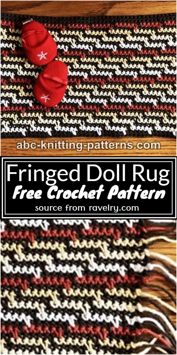 Fringed Doll Rug Crochet Pattern