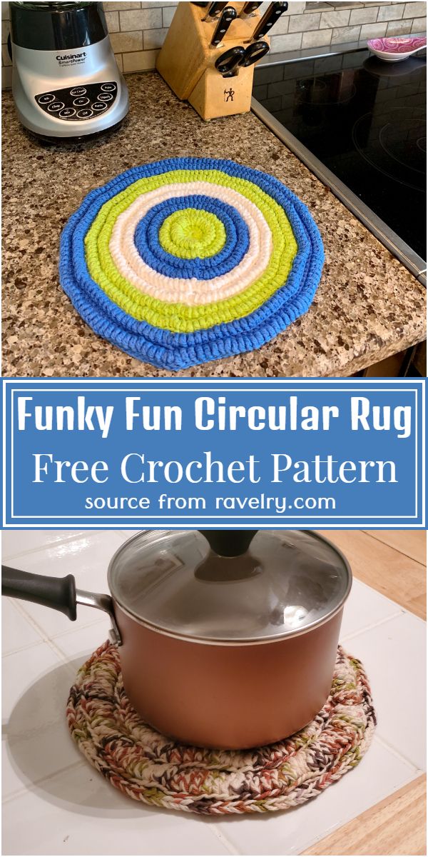Funky Fun Circular Crochet Rug Pattern