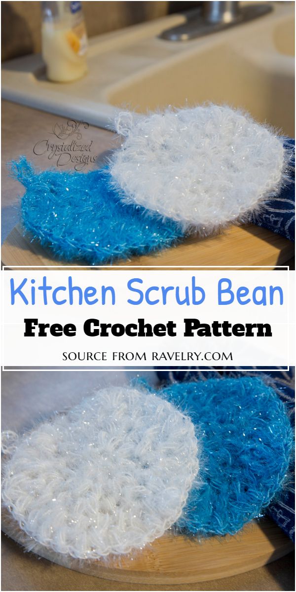 Kitchen Scrub Bean Crochet Pattern