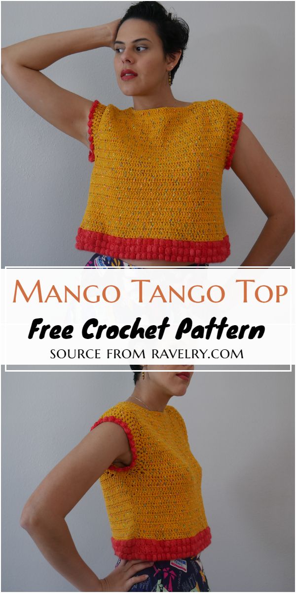 Mango Tango Crochet Top Free Pattern
