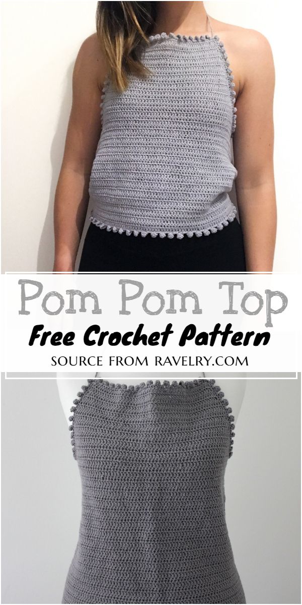 Pom Pom Crochet Top Pattern