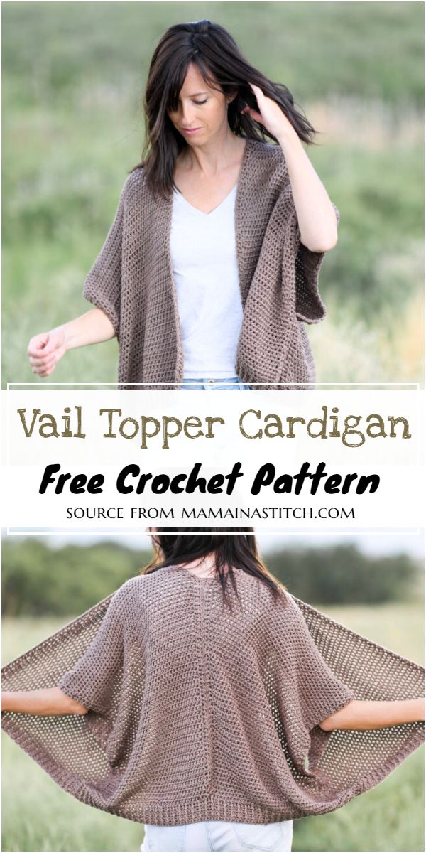 Vail Topper Cardigan Crochet Pattern