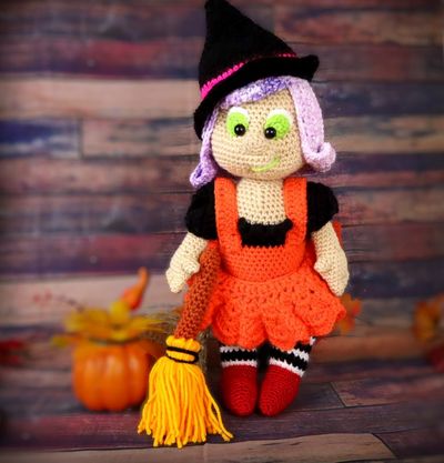 Witch Amigurumi Doll Free Pattern