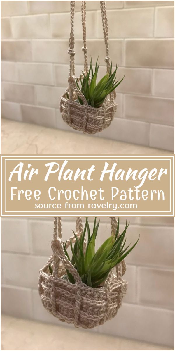 Air Plant Hanger Crochet Pattern