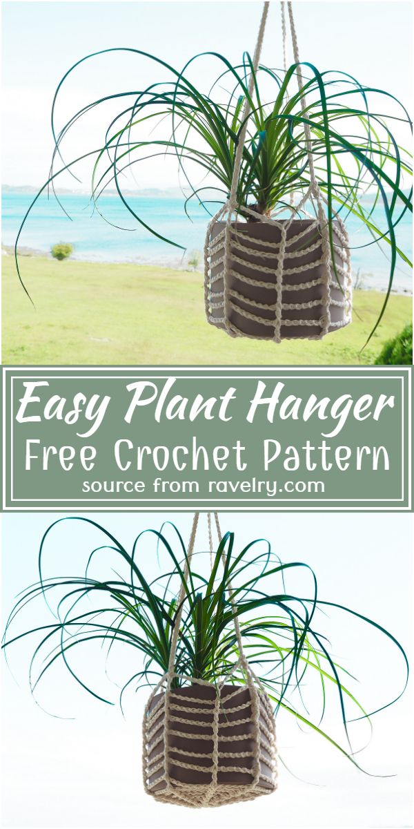 Easy Crochet Plant Hanger Free Pattern