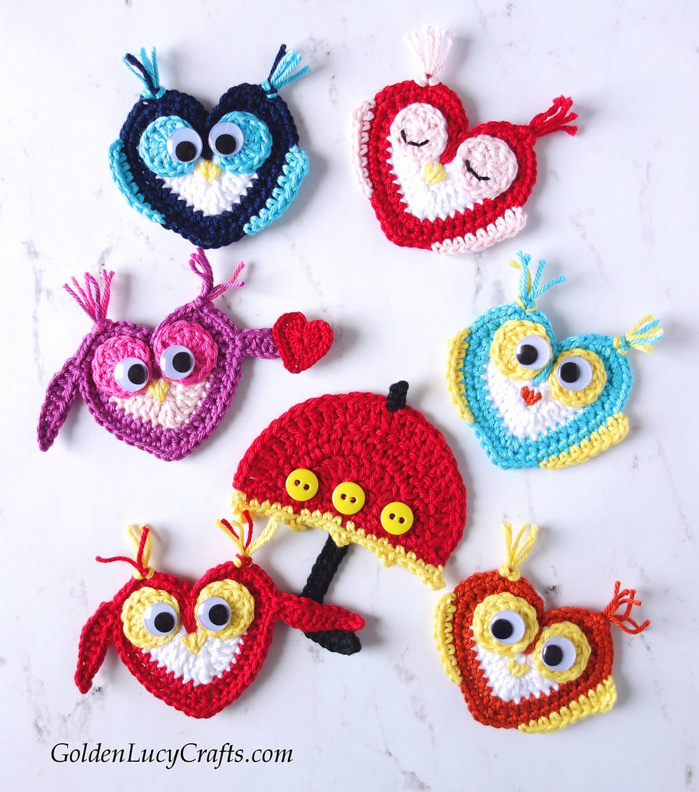 Free Crochet Owl Applique Pattern