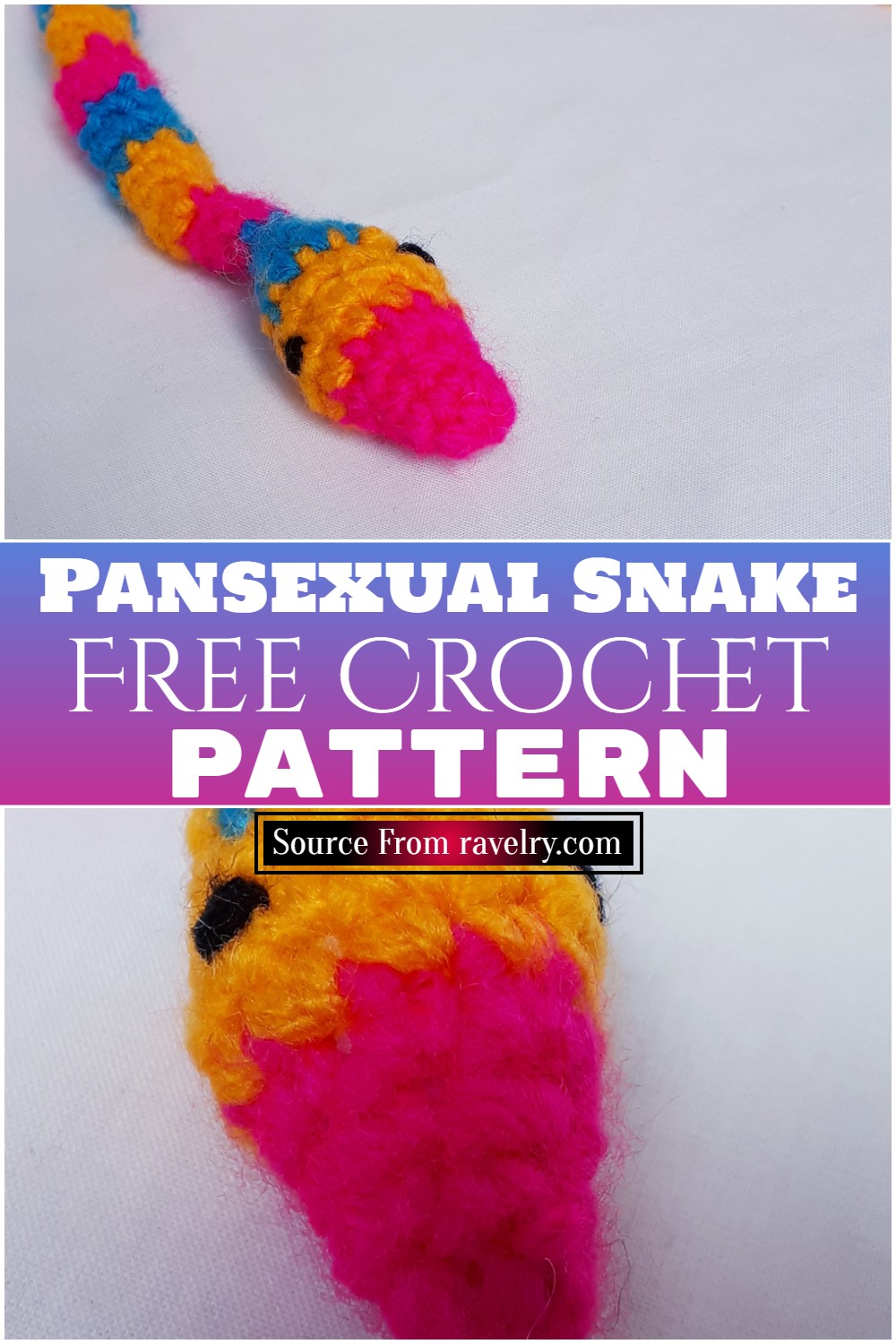 Free Crochet Pansexual Snake ​pattern