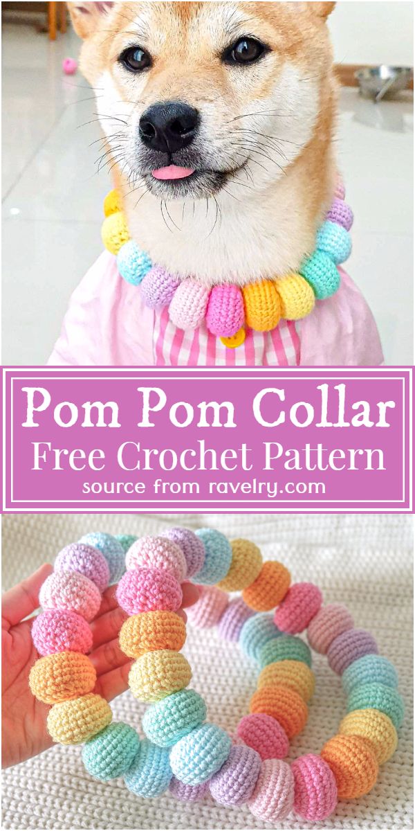 Free Crochet Pom Pom Collar Pattern