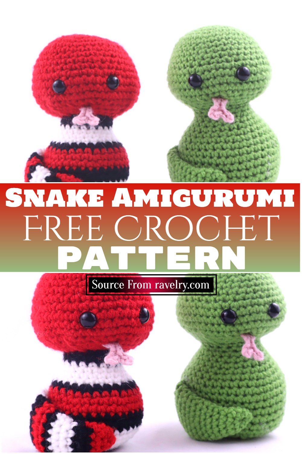 Free Crochet Snake Amigurumi ​pattern