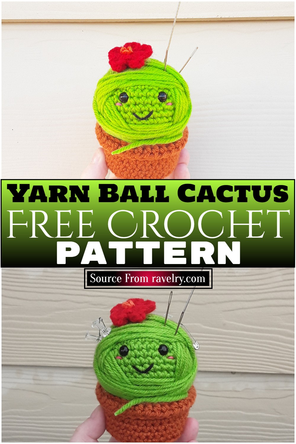 Pincushion Yarn Ball Cactus Pattern 