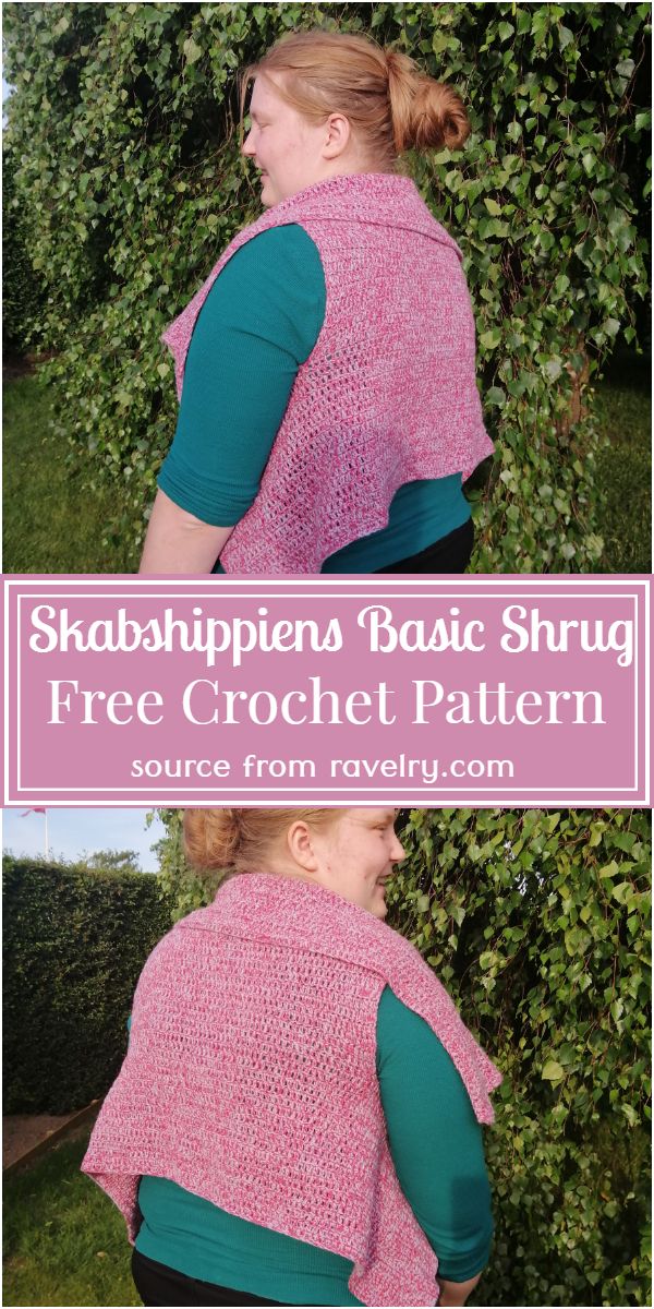 Skabshippiens Basic Shrug Crochet Pattern