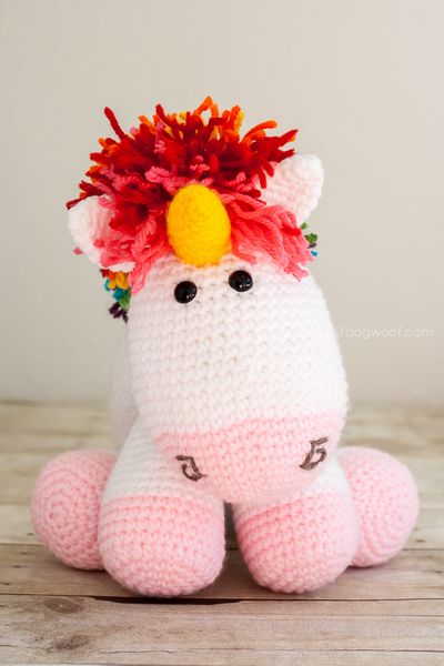 Crochet Unicorn Rainbow Cuddles Pattern