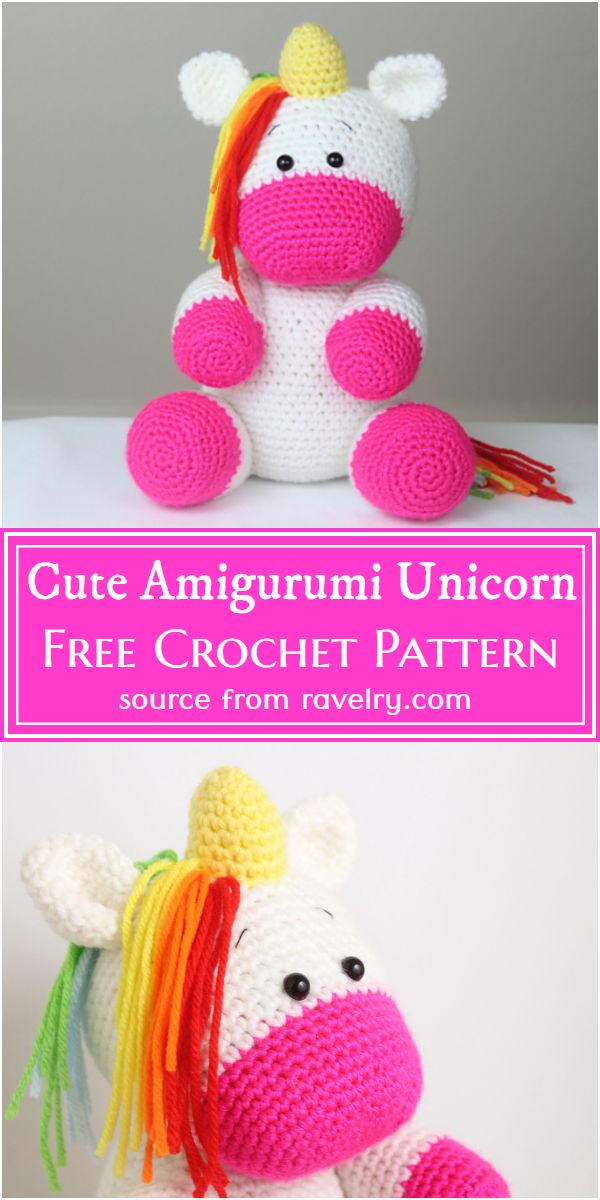 Cute Crochet Amigurumi Unicorn Pattern