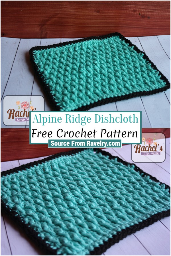 Free Crochet Alpine Ridge Dishcloth