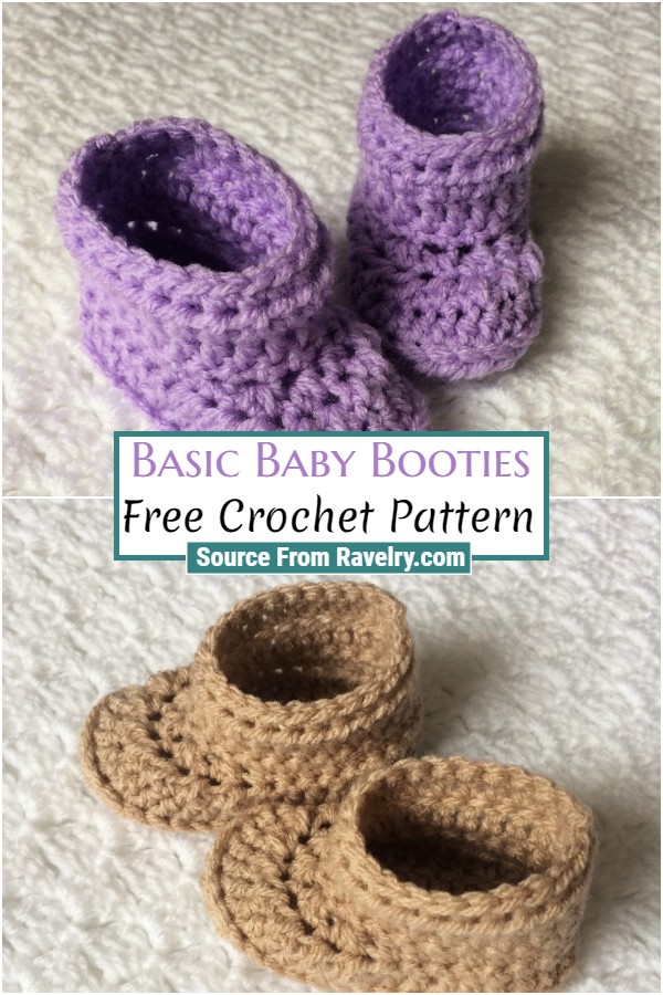 Free Crochet Basic Baby Booties
