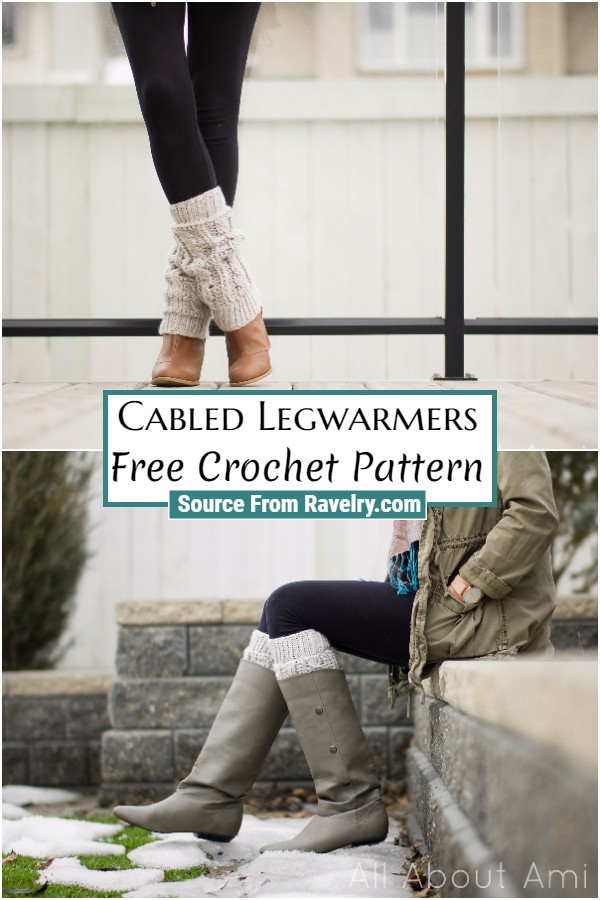 Free Crochet Cabled Legwarmers