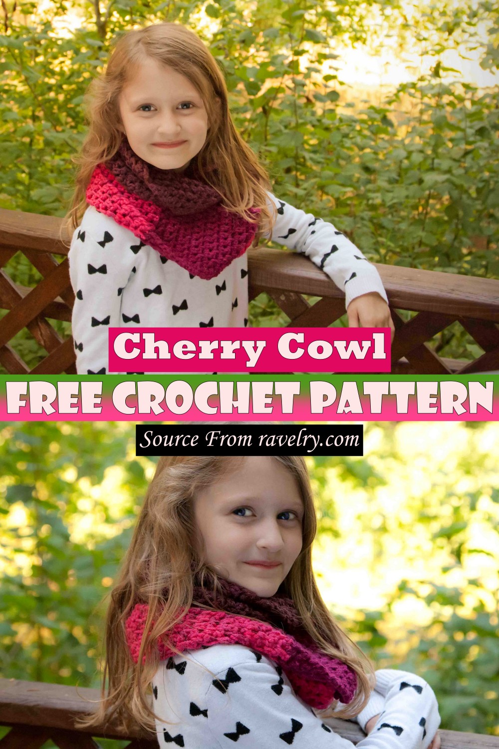 Free Crochet Cherry Cowl Pattern