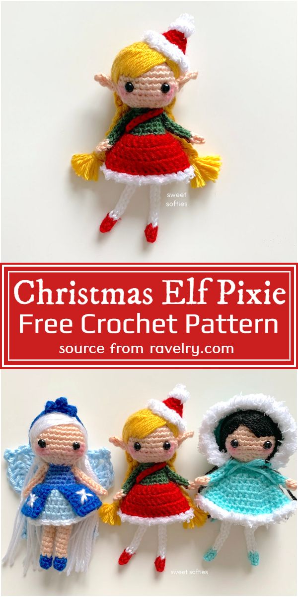 Free Crochet Christmas Elf Pixie Pattern