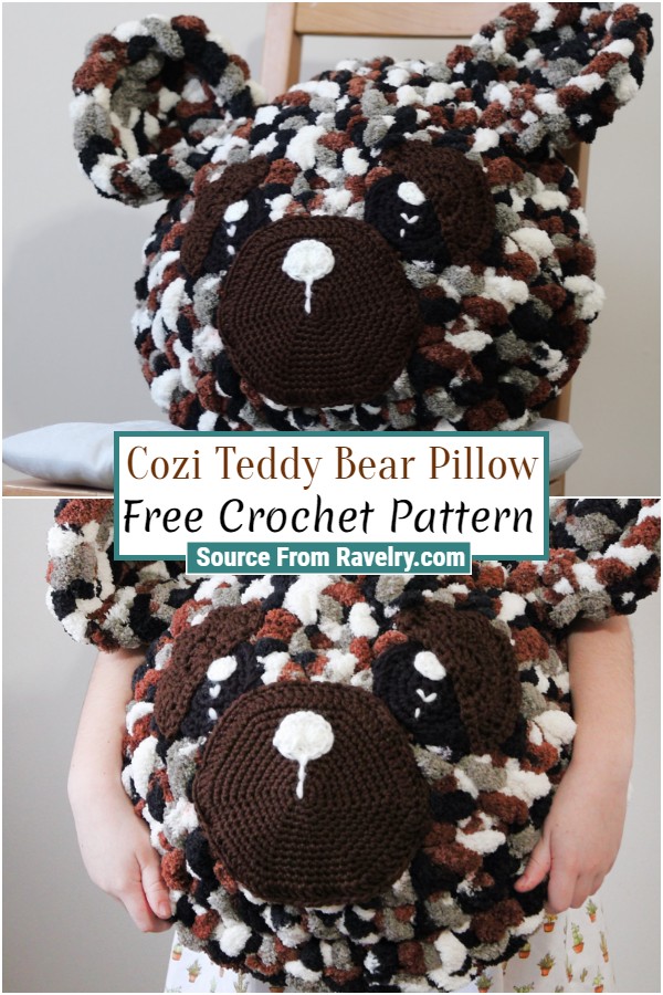 Free Crochet Cozi Teddy Bear Pillow