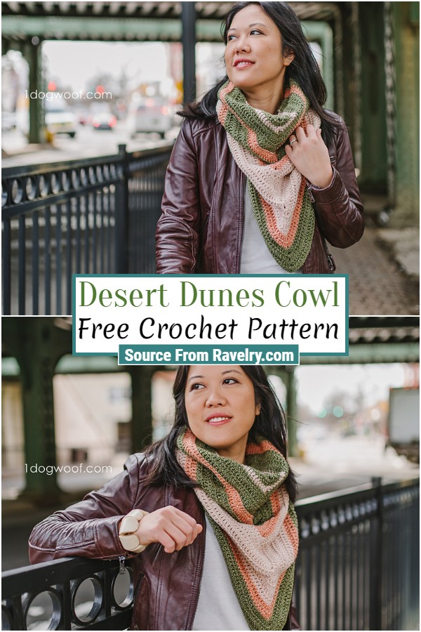 Free Crochet Desert Dunes Cowl