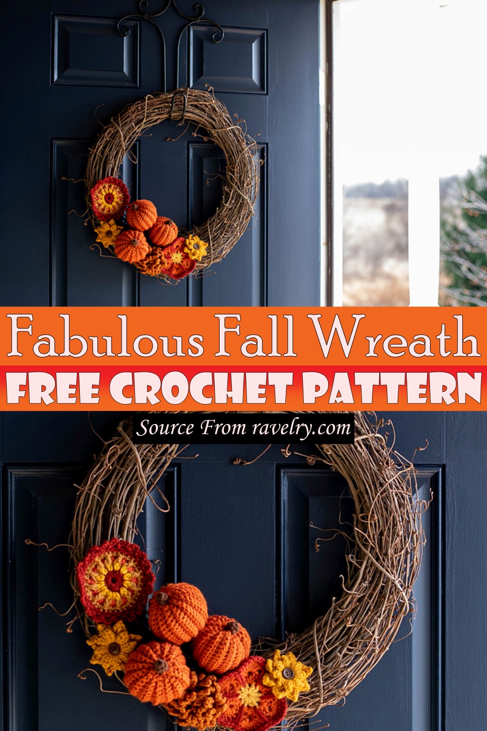 Free Crochet Fabulous Fall Wreath Pattern