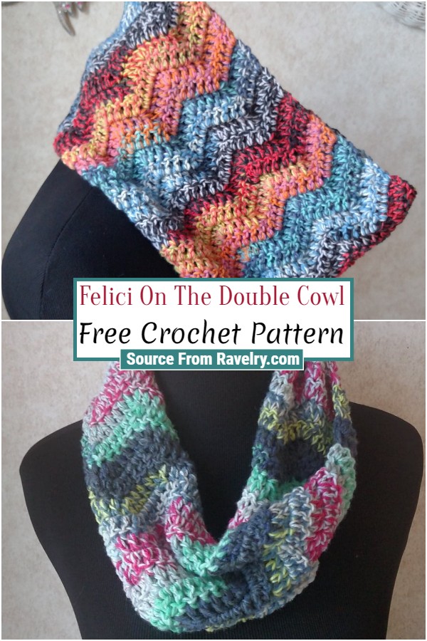 Free Crochet Felici On The Double Cowl