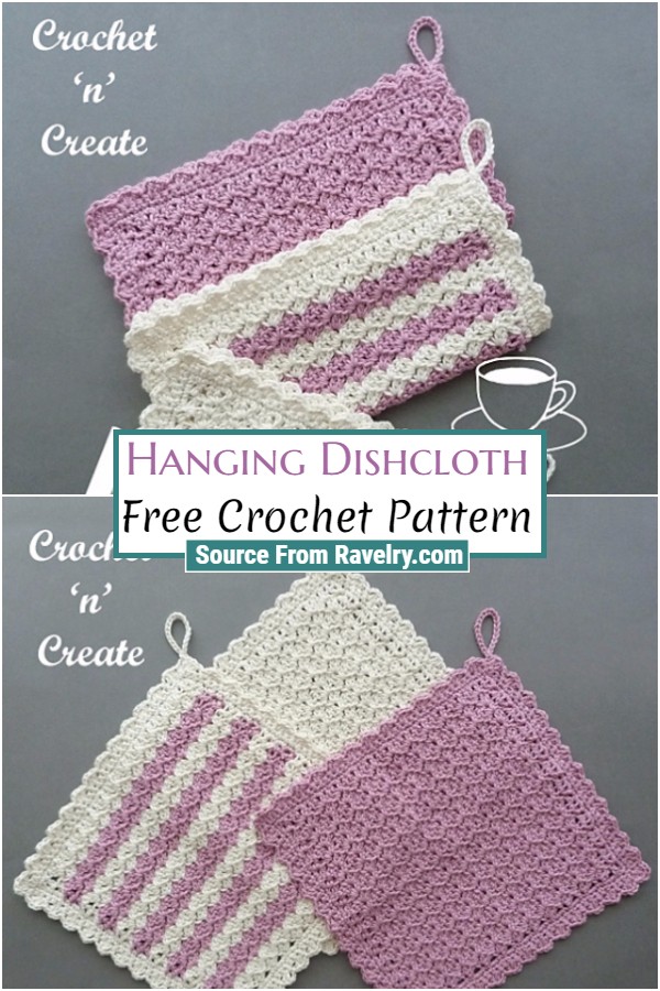 Free Crochet Hanging Dishcloth