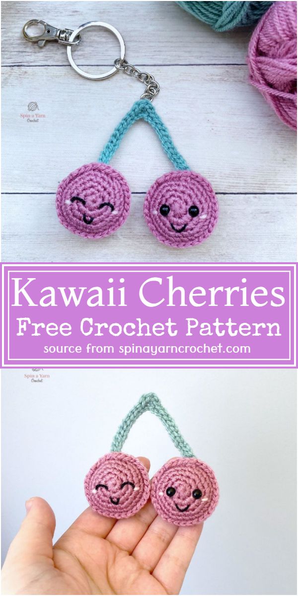 Free Crochet Kawaii Cherries Pattern