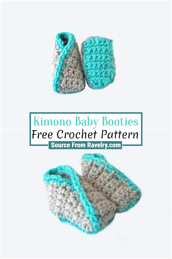 Free Crochet Kimono Baby Booties