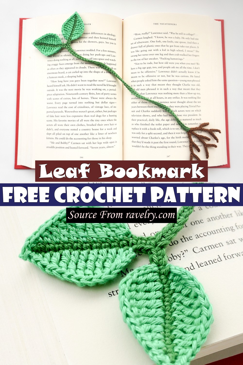 Free Crochet Leaf Bookmark Pattern