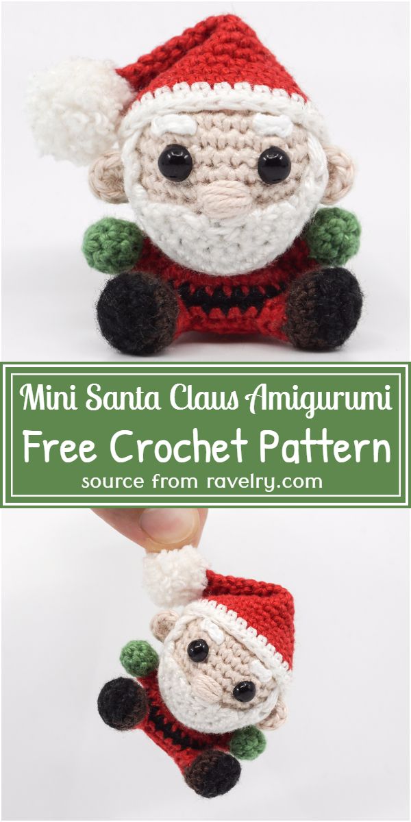 Free Crochet Mini Santa Claus Amigurumi Pattern