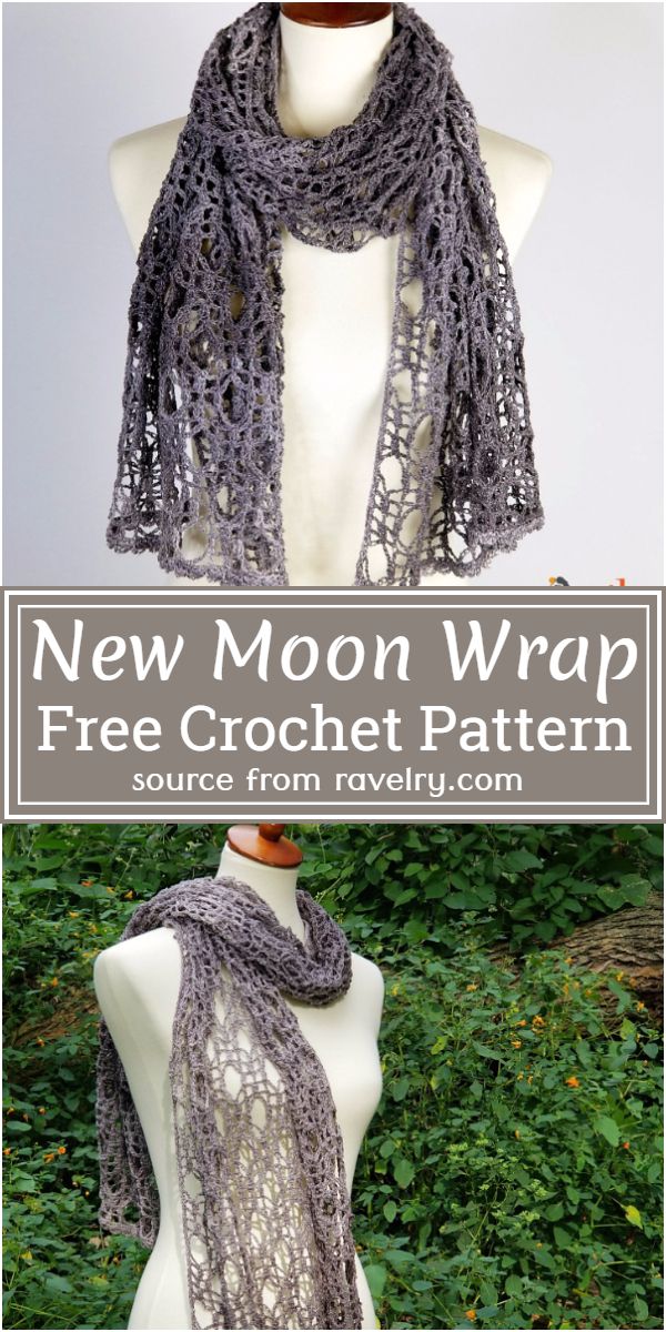 Free Crochet New Moon Wrap Pattern
