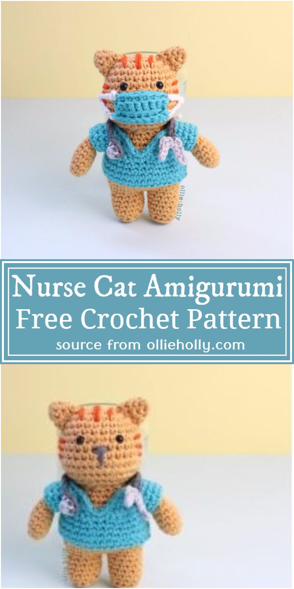 Free Crochet Nurse Cat Amigurumi Pattern