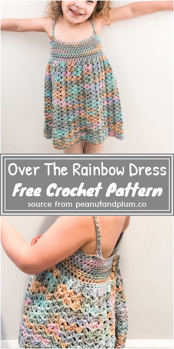 Free Crochet Over The Rainbow Dress Pattern